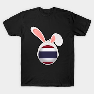 happy easter Thailand bunny ears flag cute designs T-Shirt